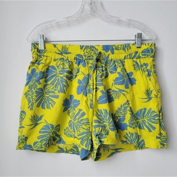 STYLE & CO Mid Rise Tie Waist Yellow Breeze Shorts Size Small - Picture 1 of 7